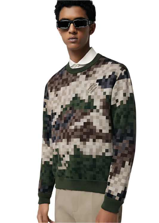 Damier Cotton Jacquard Pullover