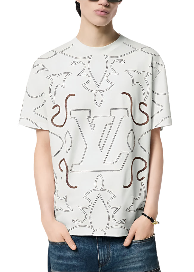 Louis Vuitton Embroidered Cotton T-Shirt