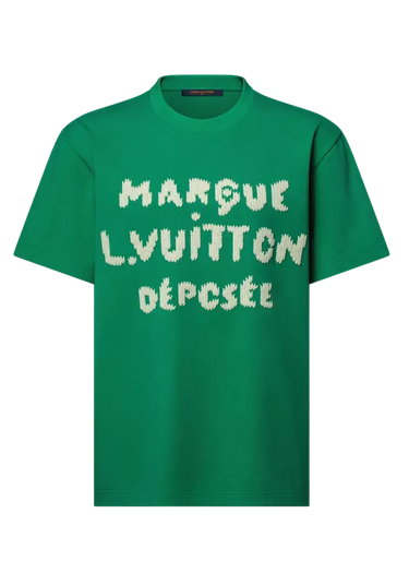 Louis Vuitton Embroidered Signature Short-Sleeved T-Shirt "Green"