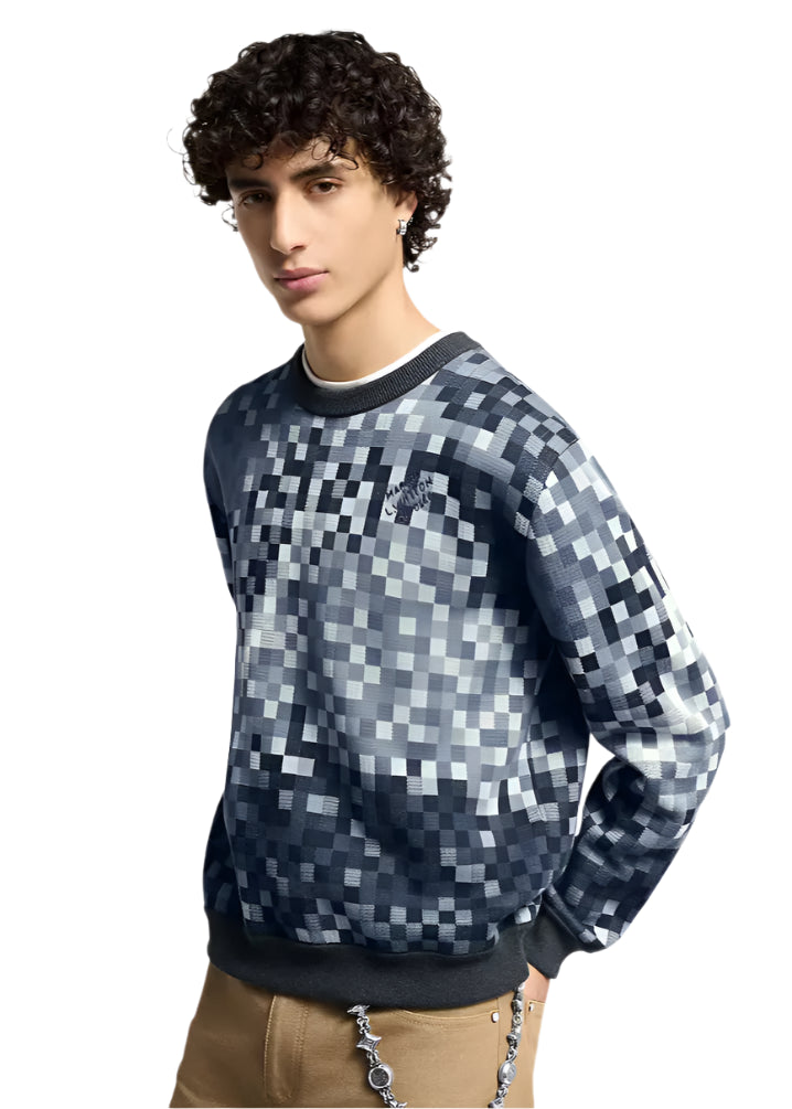 LV Vers Damoflage Jacquard Pullover