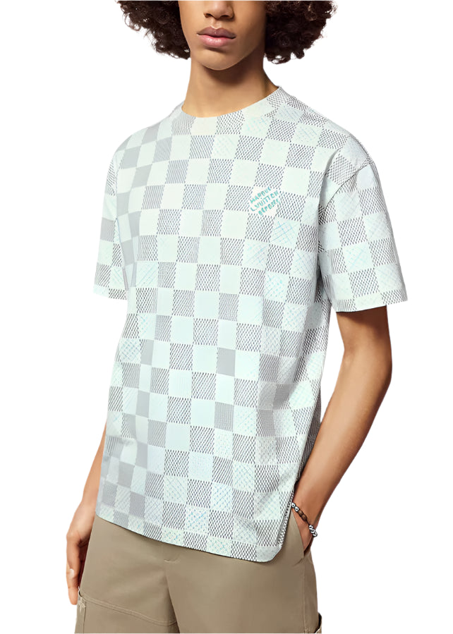 LV Printed Short-Sleeved Cotton T-Shirt