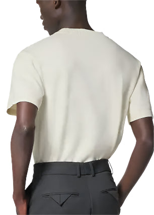 LV Embroidered Signature Short-Sleeved Cotton Crewneck White