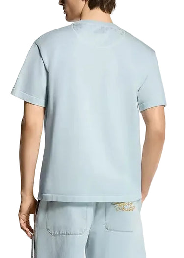 Louis Vuitton T-Shirt With Technical Signature Details "Artic Ice"