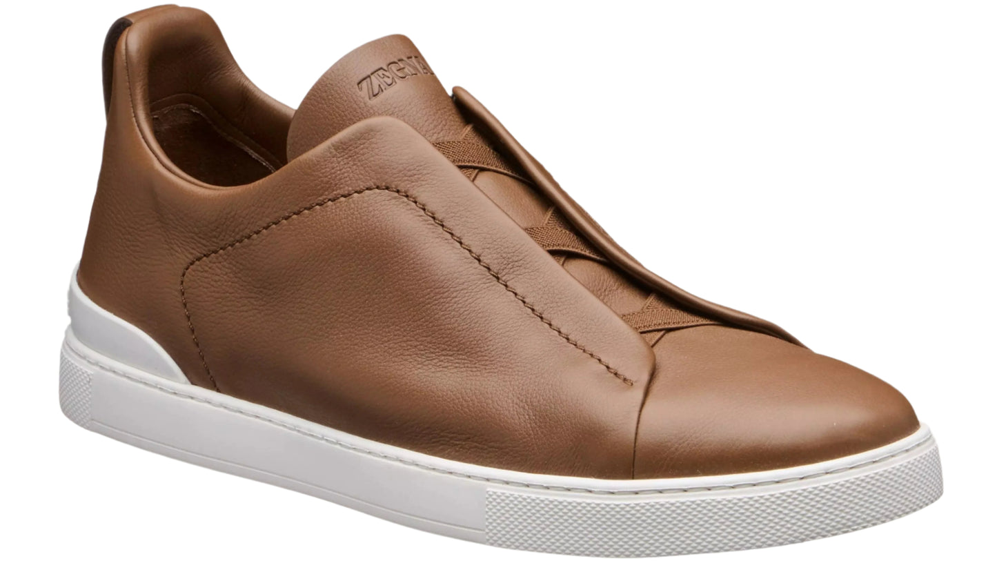 Zegna Dark Beige Triple Stitch™ SECONDSKIN Sneakers