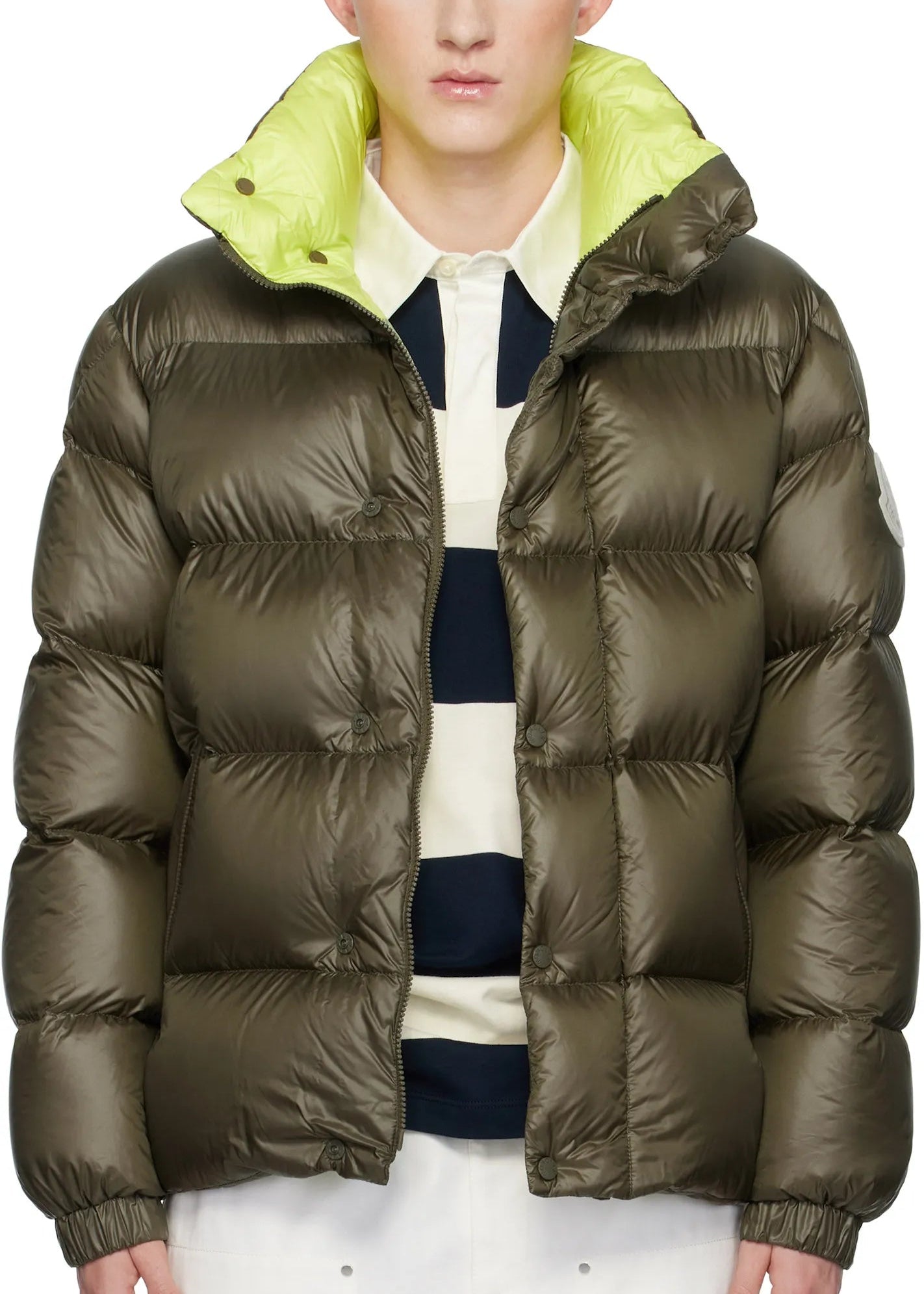 Moncler High Neck Padded Jacket "Olive green"