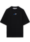 Black t-shirt with Off-White Exactly the Opposite logo embroidery