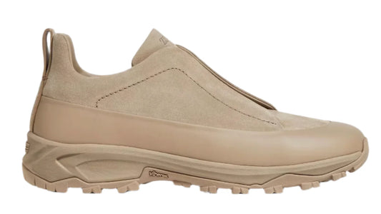 ZEGNA Triple Stitch Suede  Sneakers "Light Taupe"