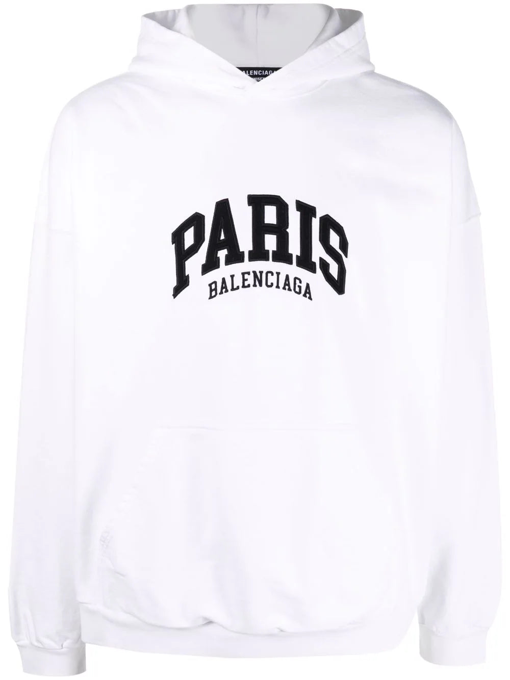 Balenciaga Paris logo embroidered hoodie