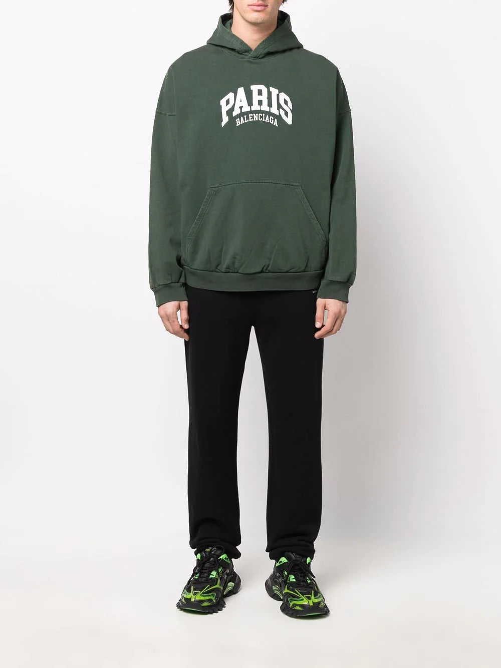Balenciaga Paris logo-print pullover hoodie