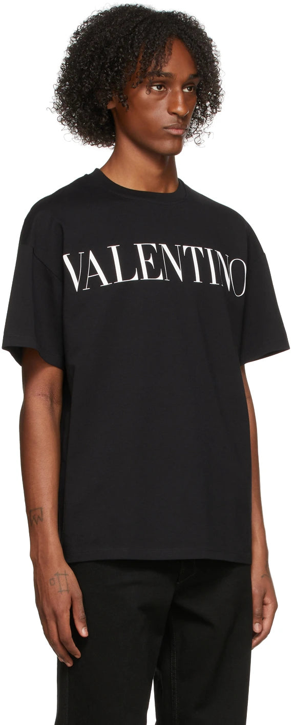 VALENTINO Black 'Valentino' Print T-Shirt