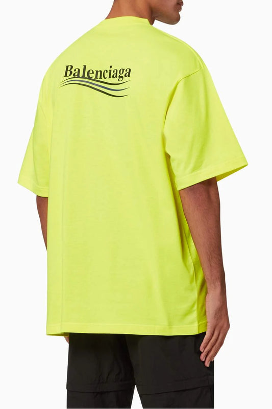 BALENCIAGA Political Campaign Large Fit T-Shirt in Vintage Jersey