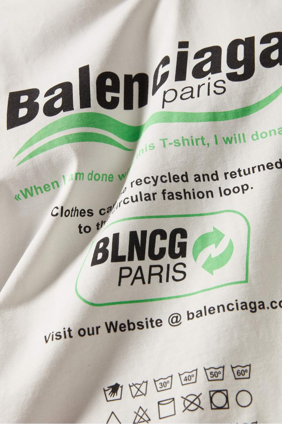 BALENCIAGA Dry Cleaning Large Fit T-shirt in Organic Vintage Jersey
