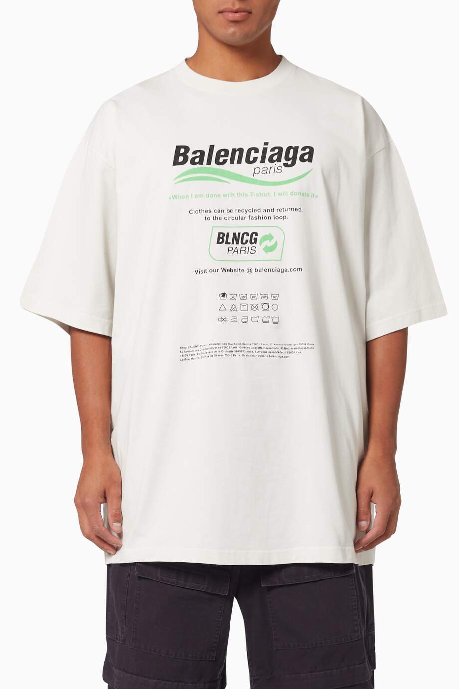 BALENCIAGA Dry Cleaning Large Fit T-shirt in Organic Vintage Jersey