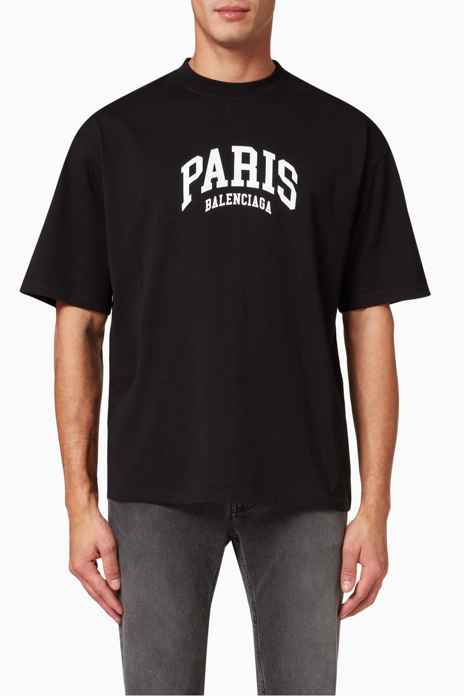 BALENCIAGA Paris Medium Fit T-shirt in Cotton Jersey