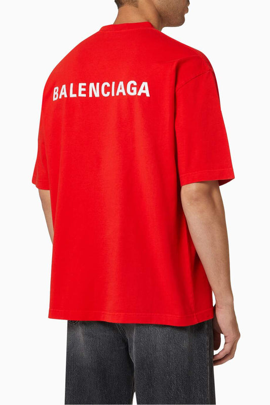 BALENCIAGA Logo Medium Fit T-shirt in Vintage Cotton Jersey