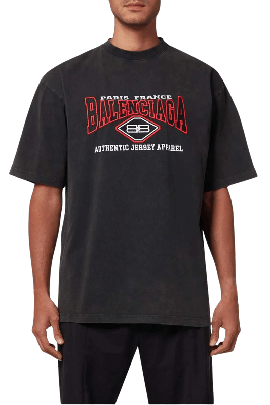 BALENCIAGA Logo Large Fit T-shirt in Cotton Jersey