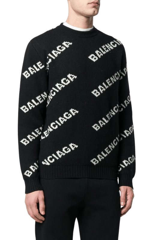Balenciaga all-over logo jumper