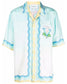 CASABLANCA Blue Silk Shirt