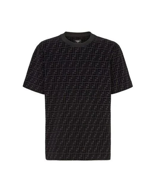 Fendi T-Shirt T-shirt in black piqué
