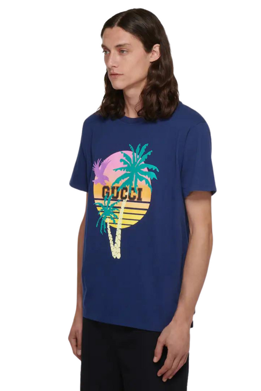 GUCCI Printed cotton jersey T-shirt