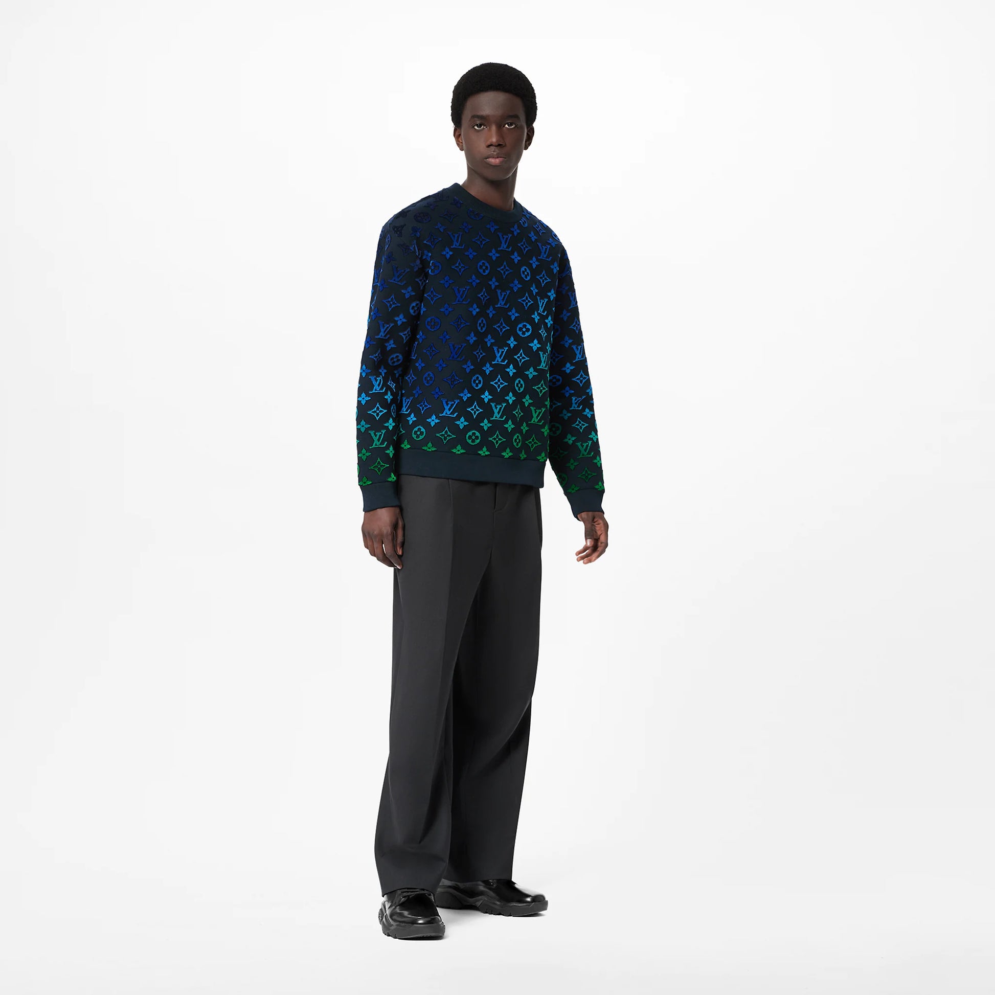 gradient monogram fil coupe sweatshirt